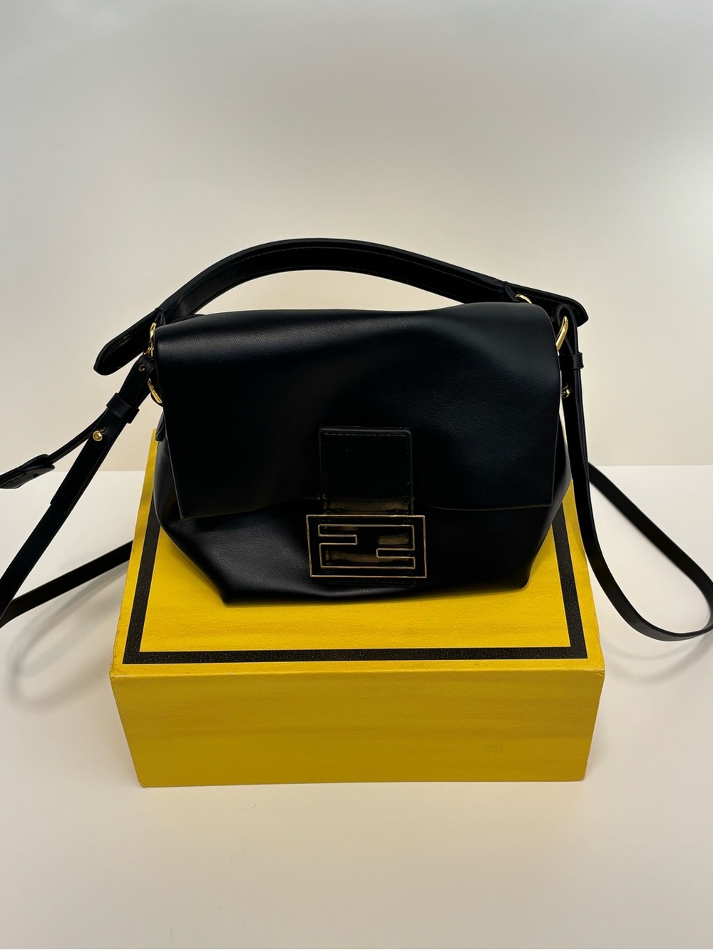 Fendi Small Mamma Shoulder Bag with Gold FF Hardware